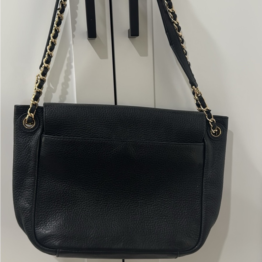 Black Leather Shoulder Bag - Picture 5 of 6